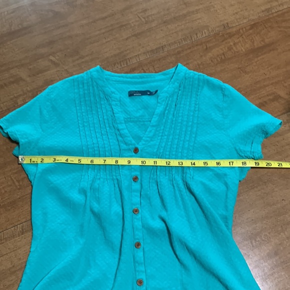 Prana button down short sleeve top size M GUC - Picture 6 of 7